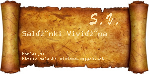 Salánki Viviána névjegykártya